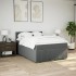 Cama box spring con colchón tela gris oscuro 140x200