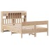 Cama con estantería sin colchón madera maciza de pino