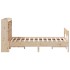 Cama con estantería sin colchón madera maciza de pino