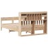 Cama con estantería sin colchón madera maciza de pino