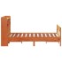 Cama con estantería sin colchón madera maciza marrón