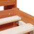 Cama con estantería sin colchón madera maciza marrón