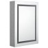 Armario de baño con espejo y LED gris hormigón 50x13x70