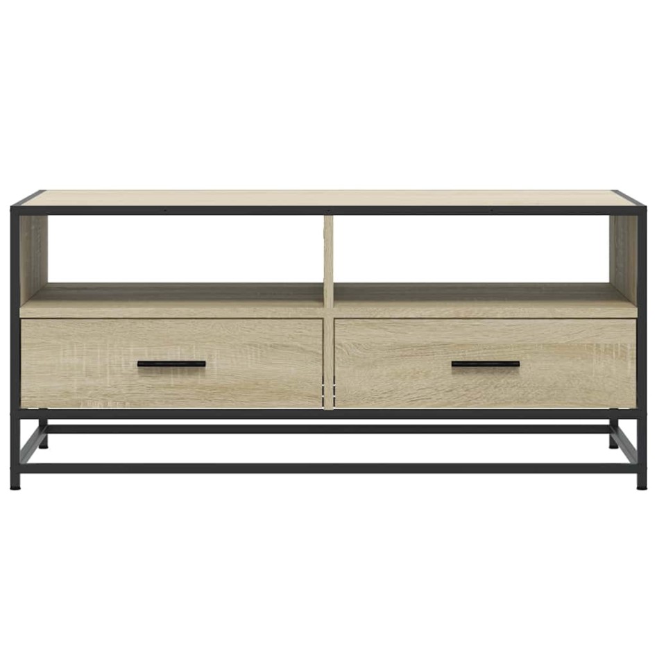 Mesa de centro madera ingeniería metal roble Sonoma