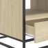 Mesa de centro madera ingeniería metal roble Sonoma