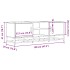 Mueble TV metal y madera ingeniería marrón roble 120x35x41