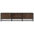 Mueble TV metal y madera ingeniería marrón roble 160x35x41