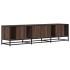 Mueble TV metal y madera ingeniería marrón roble 160x35x41