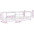 Mueble TV metal y madera ingeniería marrón roble 160x35x41
