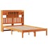 Cama con estantería sin colchón madera maciza marrón