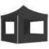 Carpa plegable profesional con paredes aluminio gris 2x2