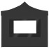 Carpa plegable profesional con paredes aluminio gris 2x2