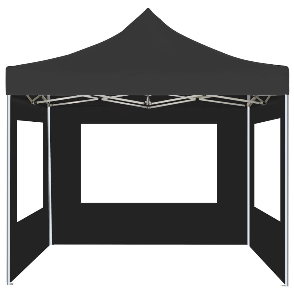Carpa plegable profesional con paredes aluminio gris 2x2