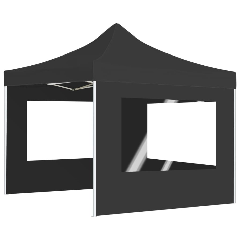 Carpa plegable profesional con paredes aluminio gris 2x2