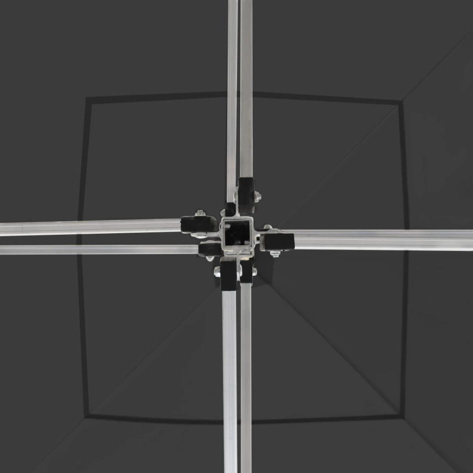 Carpa plegable profesional con paredes aluminio gris 2x2