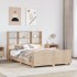 Estructura de cama sin colchón madera de pino blanca 140x200
