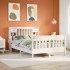Estructura de cama sin colchón madera de pino blanca 140x200