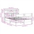 Estructura de cama sin colchón madera de pino blanca 140x200