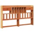 Cama con estantería sin colchón madera maciza marrón