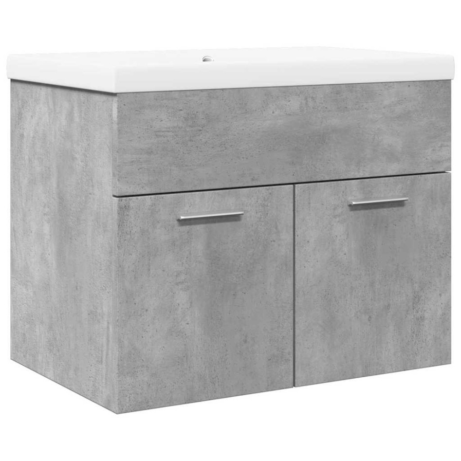 Mueble de baño con lavabo integrado gris
