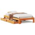 Estructura de cama sin colchón madera maciza marrón 90x190
