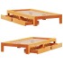Estructura de cama sin colchón madera maciza marrón 90x190