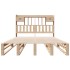 Cama con estantería sin colchón madera maciza de pino