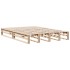 Cama con estantería sin colchón madera maciza de pino