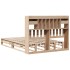 Cama con estantería sin colchón madera maciza de pino