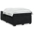 Cama box spring con colchón terciopelo negro 120x200