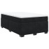 Cama box spring con colchón terciopelo negro 120x200