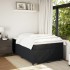 Cama box spring con colchón terciopelo negro 120x200