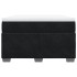 Cama box spring con colchón terciopelo negro 120x200