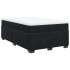 Cama box spring con colchón terciopelo negro 120x200