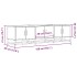 Mueble TV metal y madera ingeniería roble Sonoma 150x35x41