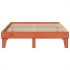 Cama sin colchón madera maciza de pino marrón cera 140x200