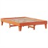 Cama sin colchón madera maciza de pino marrón cera 140x200