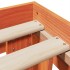 Cama sin colchón madera maciza de pino marrón cera 140x200