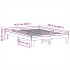 Cama sin colchón madera maciza de pino marrón cera 140x200