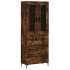Aparador alto madera contrachapada roble ahumado 69,5x34x180
