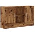 Aparador de madera ingeniería envejecida negro 120x30,5x70