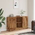 Aparador de madera ingeniería envejecida negro 120x30,5x70