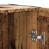Aparador de madera ingeniería envejecida negro 120x30,5x70