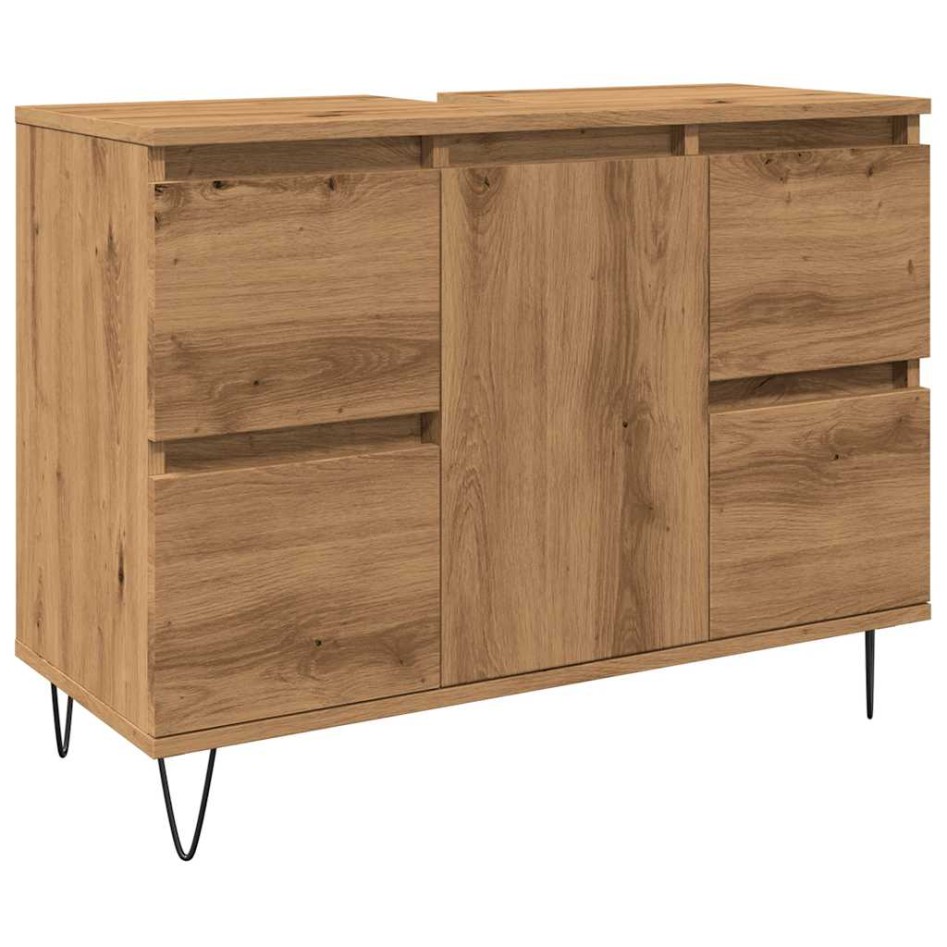 Mueble de baño madera de ingeniería roble artisan 80x33x60