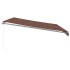 Toldo retráctil manual marrón 500x350