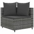 Set de muebles de jardín 6 pzas y cojines ratán sintético