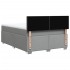 Cama box spring con colchón tela gris claro 140x200