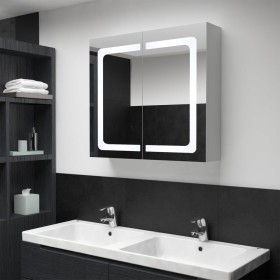 Mueble de baño con espejo LED 80x12,2x68