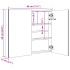 Mueble de baño con espejo LED 80x12,2x68