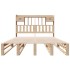 Cama con estantería sin colchón madera maciza de pino